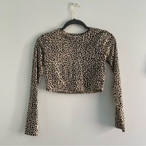 Cropped leopard print Longsleeve